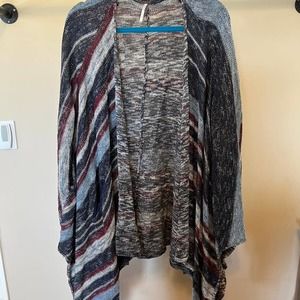 Free People Boho Summer Knit Cardigan Oversized Medium Pockets